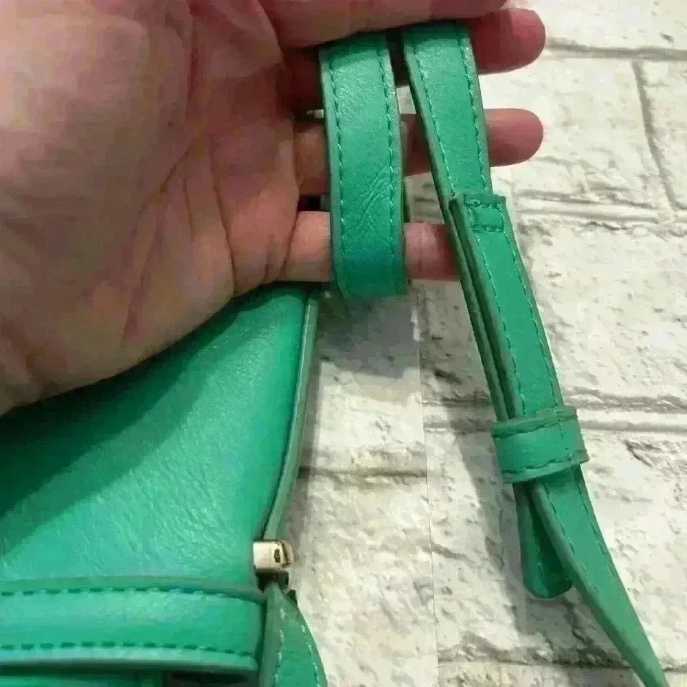 Danielle Nicole Vegan Faux Leather Mint Green Crossbody Bag Purse - Picture 5 of 8